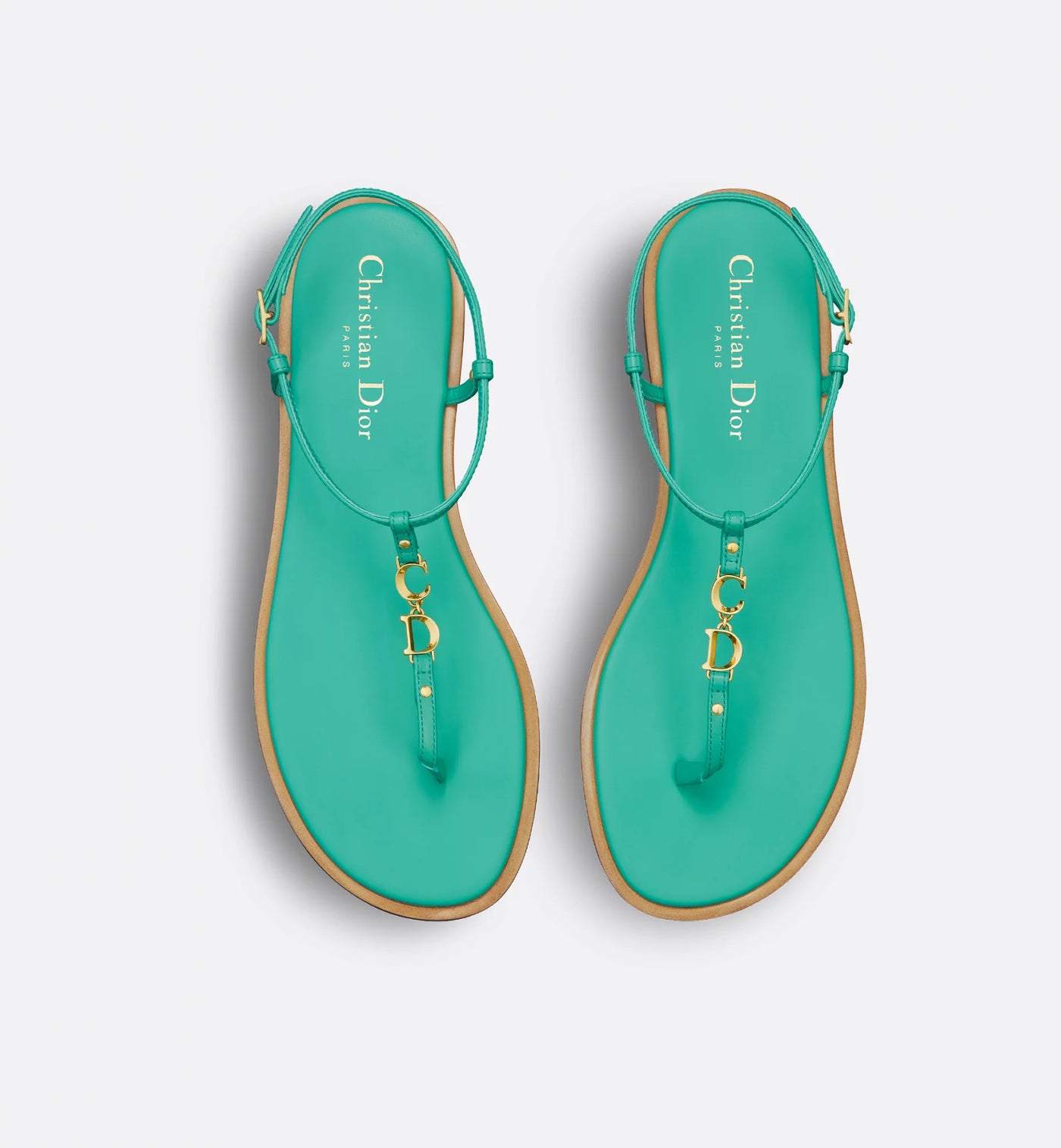 C'est Thong Sandal Aquamarina Calfskin