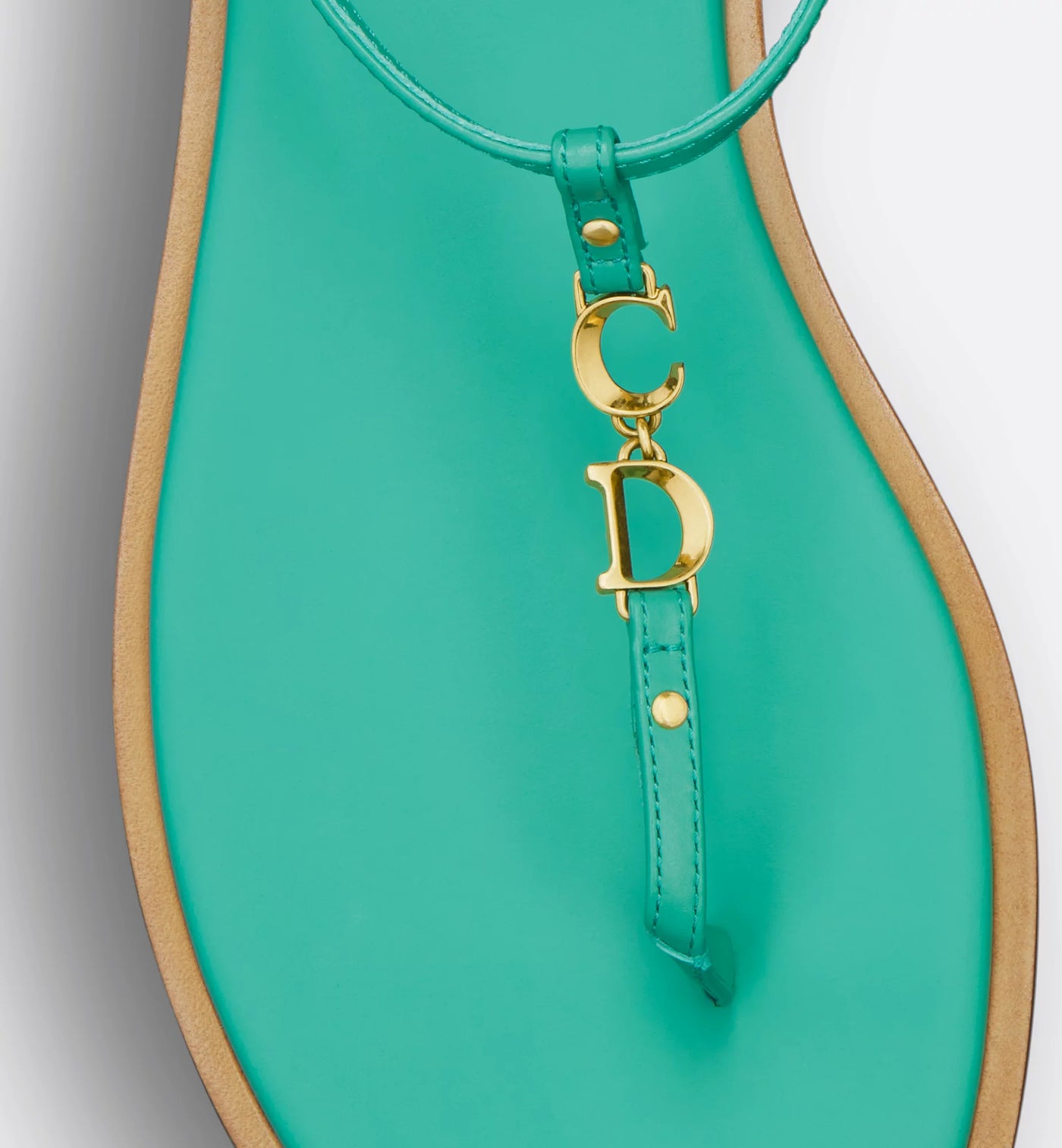 C'est Thong Sandal Aquamarina Calfskin