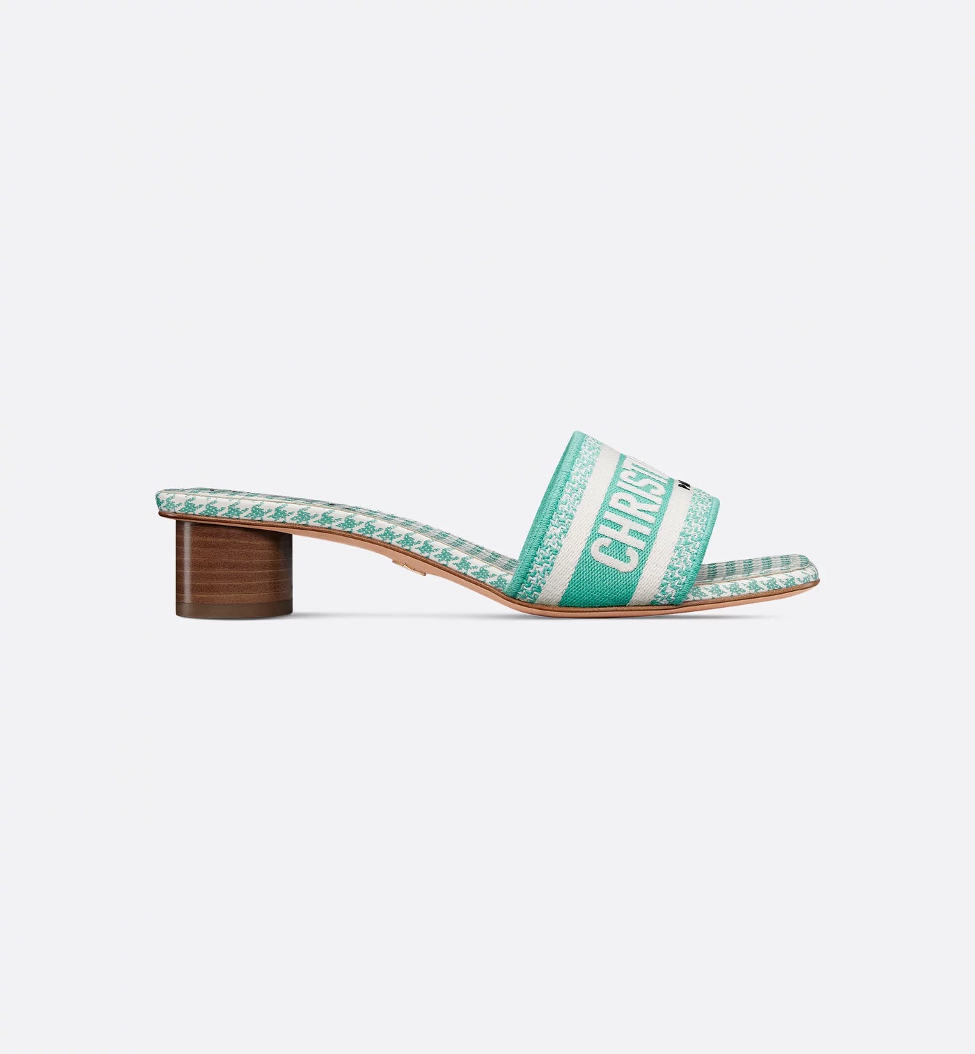 Dway Heeled Slide Houndstooth Motif