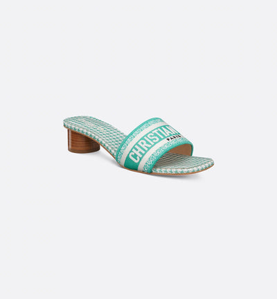 Dway Heeled Slide Houndstooth Motif