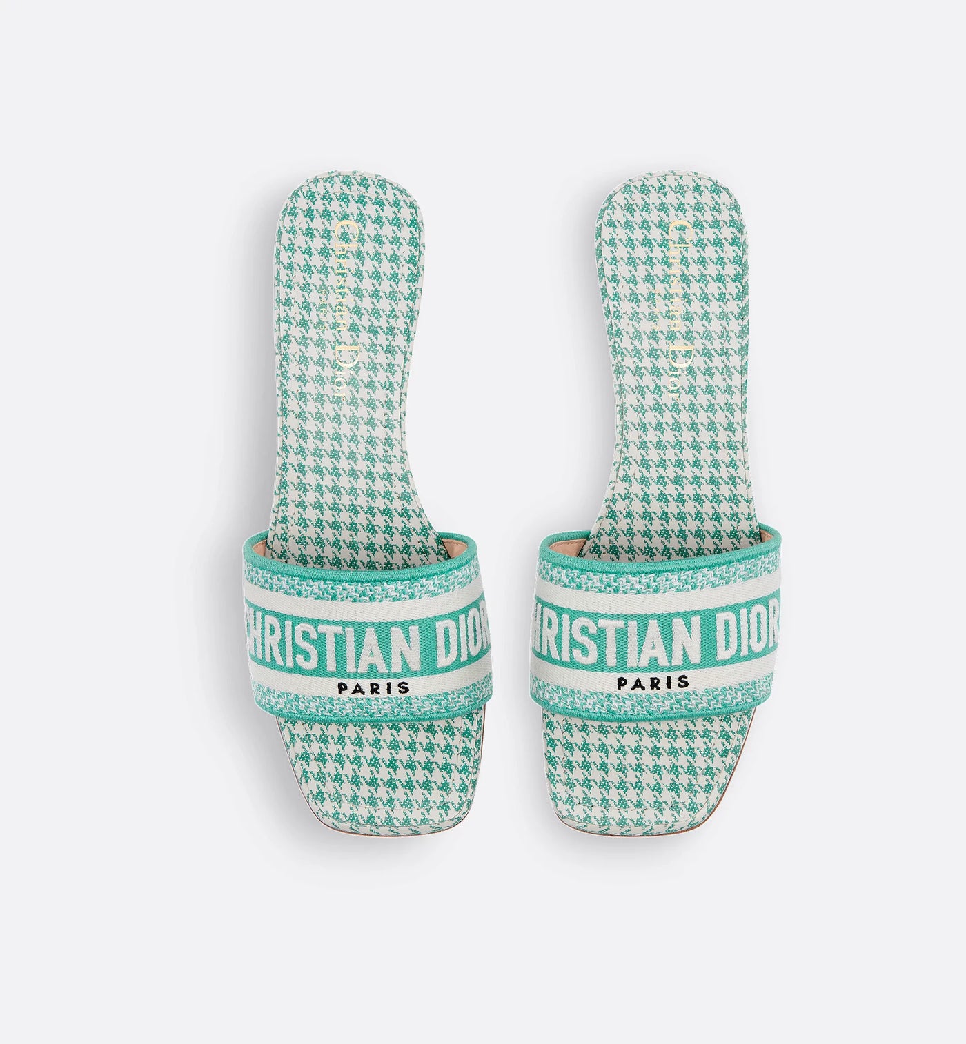 Dway Heeled Slide Houndstooth Motif