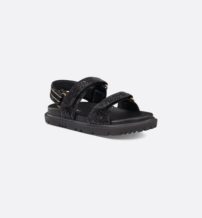 Cotton Black Sandal