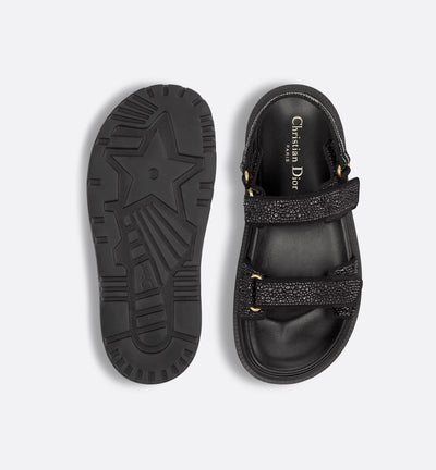 Cotton Black Sandal