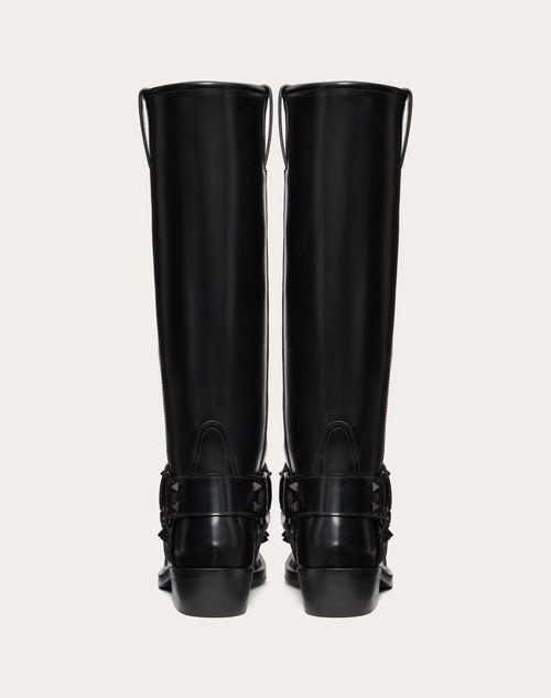 ROCKSTUD CALFSKIN BIKER BOOT 40MM