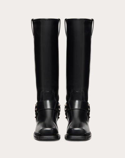 ROCKSTUD CALFSKIN BIKER BOOT 40MM