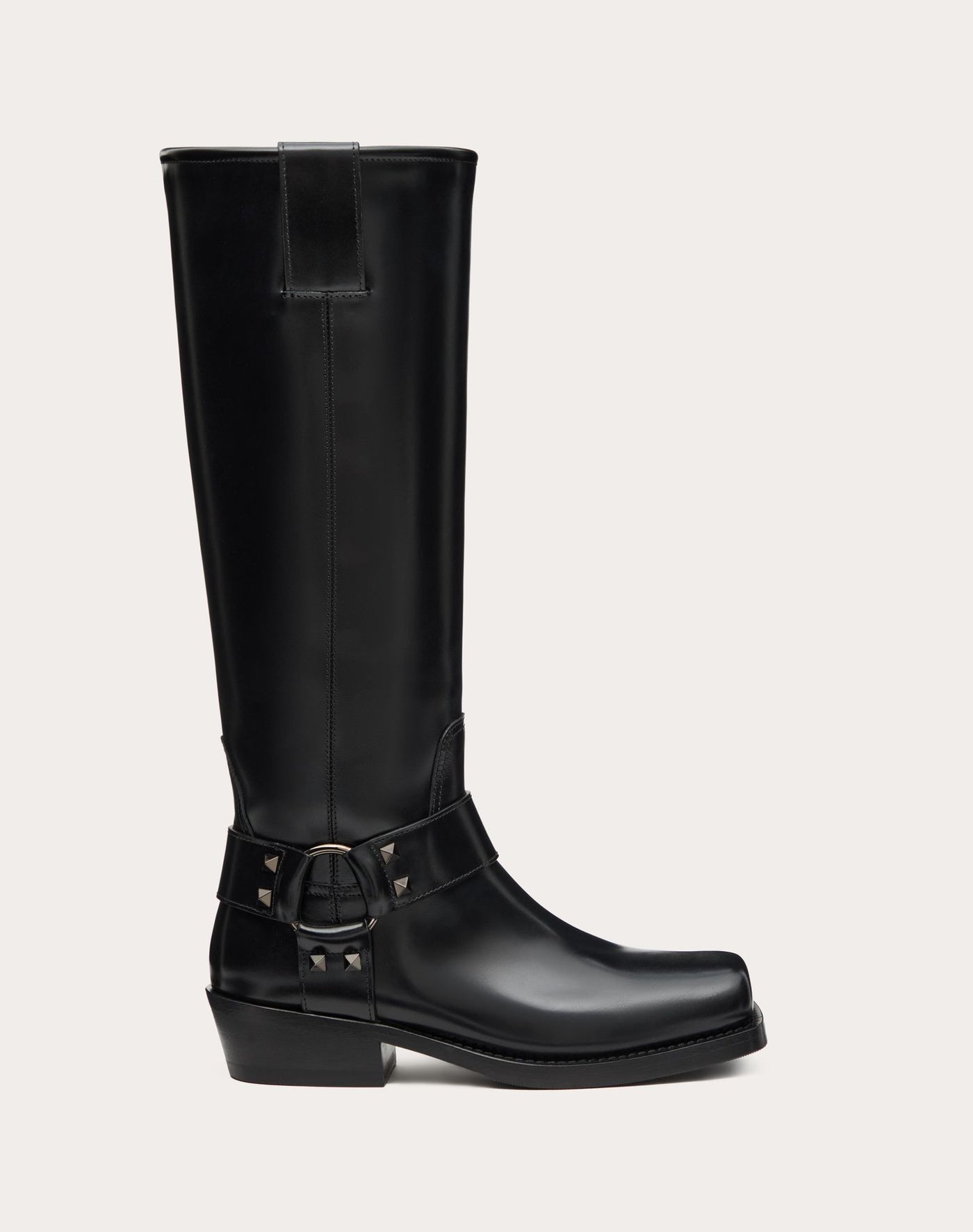 ROCKSTUD CALFSKIN BIKER BOOT 40MM