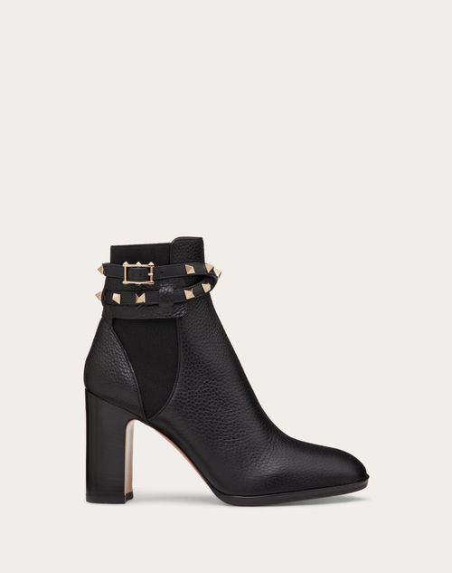 ROCKSTUD GRAINY CALFSKIN ANKLE BOOT 90 MM