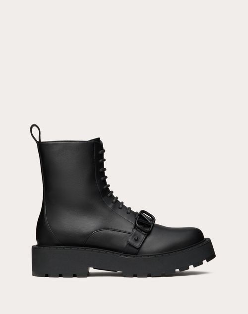 VLOGO SIGNATURE CALFSKIN COMBAT BOOT 45MM