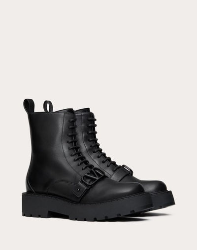 VLOGO SIGNATURE CALFSKIN COMBAT BOOT 45MM