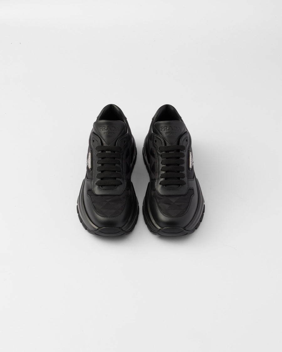 PRAX 01 Re-Nylon and leather sneakers