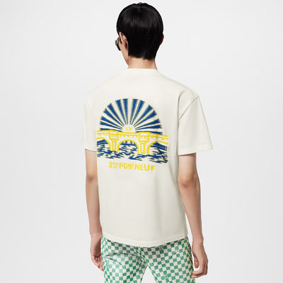 Intarsia Graphic Cotton T-Shirt