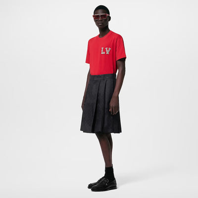 Cotton Pique T-Shirt With Embroidered LV Patch